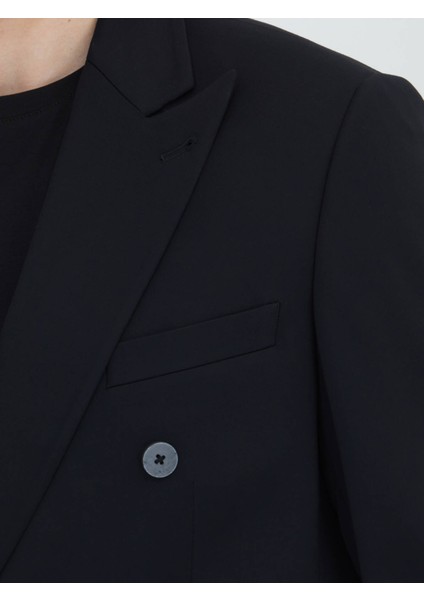 Siyah Düz Modern Fit Takım Elbise indirimleri