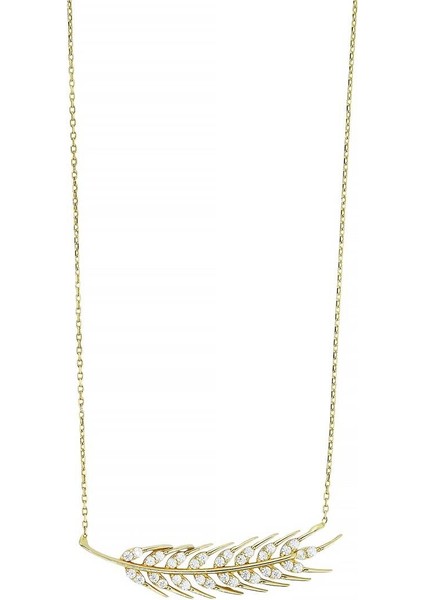 14 Ayar Altın Tasarım Kolye - 0201307