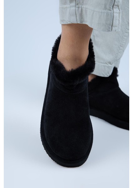 Hanni Kadın Hakiki Deri Sabo Kürklü Siyah Terlik fırsatları