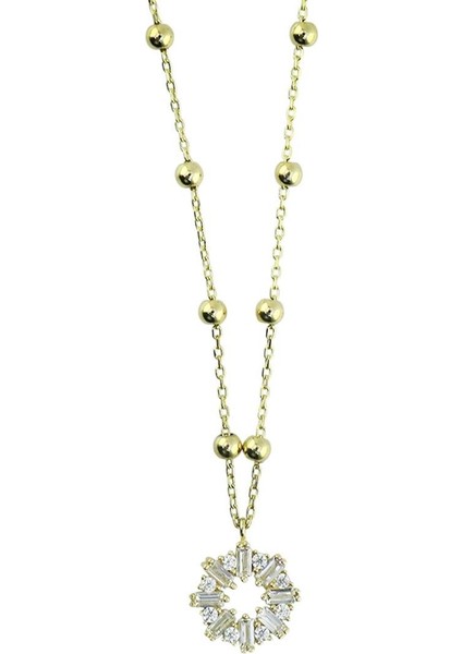 14 Ayar Altın Baget Kolye - 0202252