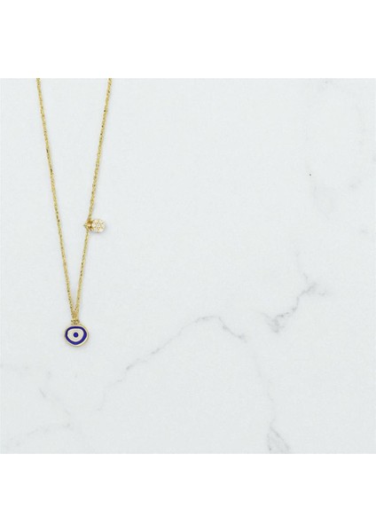 14 Ayar Altın Nazar Boncuklu Kolye - 0196912 fiyatları