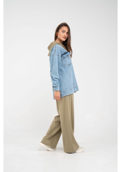 Kapüşonlu Denim Detaylı İkili Takım K1741 fırsatları