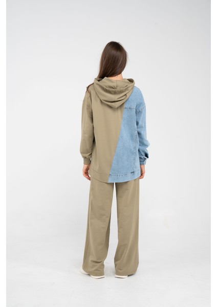 Kapüşonlu Denim Detaylı İkili Takım K1741 indirimleri