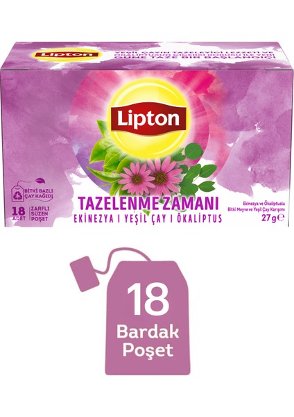Tazelenme Zamanı Ekinezya ve Ökaliptuslu Bitki ve Meyve Çayı Karışımı 18LI