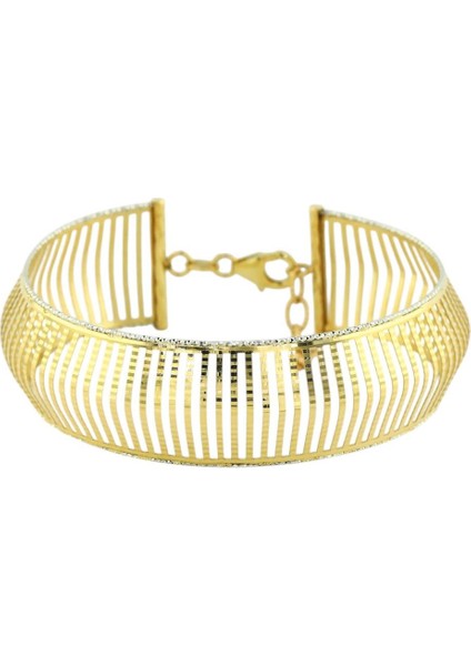 14 Ayar Altın Tasarım Bilezik - 0198763