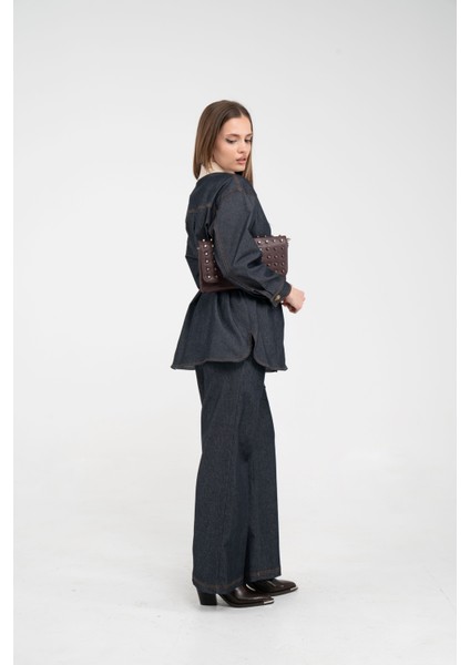 Dikiş Detaylı Kuşaklı Kadın Takım 9002 modelleri