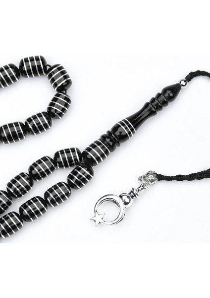 Oltu Taşı ve Kapsül Kesim Burgu Sarma İşlemeli Tespih indirimleri