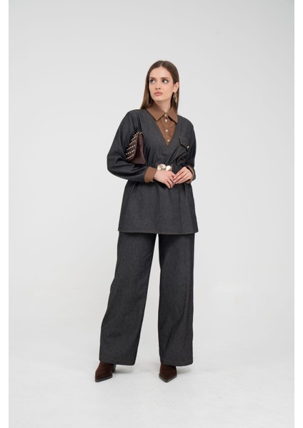 Tokalı Kemer Detaylı Çift Parça Kadın Takım 1755 fiyatları