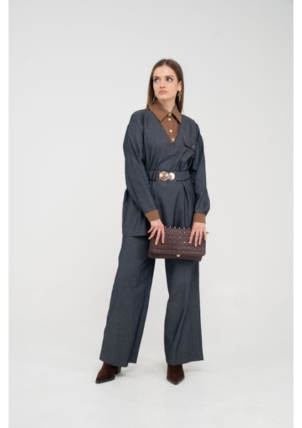 Tokalı Kemer Detaylı Çift Parça Kadın Takım 1755 fiyatları