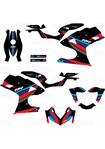 RKS R250 M Power Design Motosiklet Sticker Set Siyah fiyatları