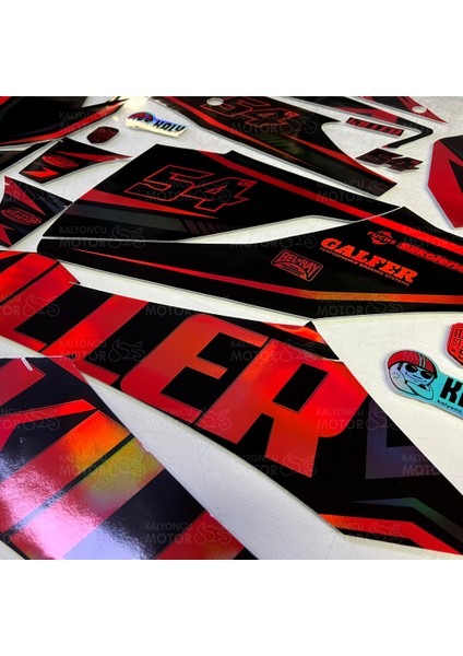 Kuba Race 125 Killer Design Full Hologram Siyah-Kırmızı-Gri Kaplama fırsatları