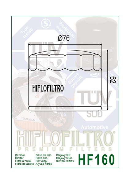 Hiflo HF 160 Yağ Filtresi fiyatları