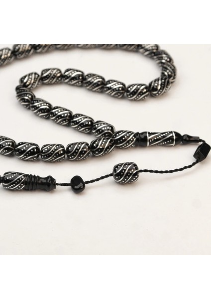 Oltu Taşı Çeşmi Arası Çeşmi İşlemeli Tespih indirimleri