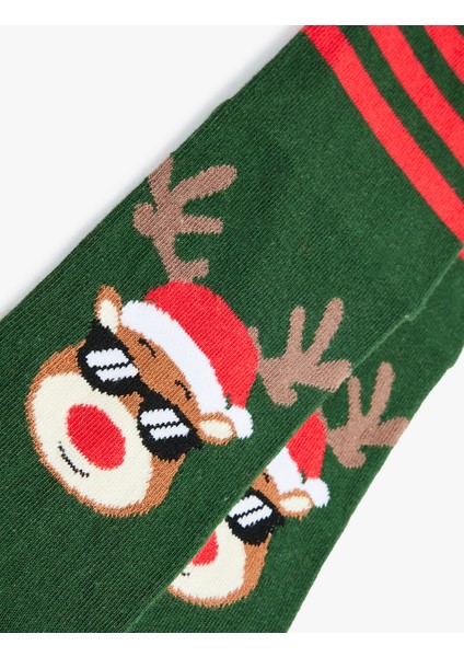 Pamuklu Yılbaşı Temalı Soket Çorap modelleri