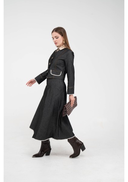 Dikiş Detaylı Şık İkili Kadın Takım 8087 indirimleri