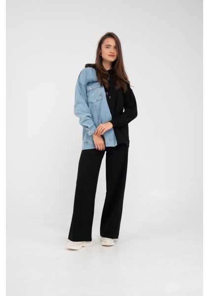 Kapüşonlu Denim Detaylı İkili Takım K1741 fiyatları