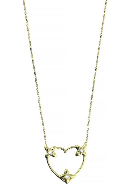 14 Ayar Altın Kalpli Kolye - 0201228