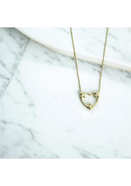 14 Ayar Altın Kalpli Kolye - 0201228 fiyatları