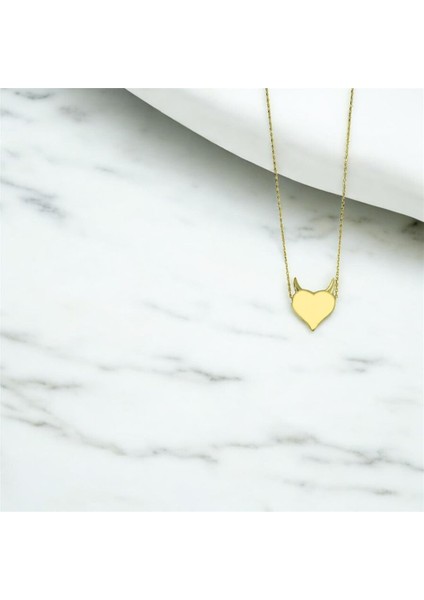 14 Ayar Altın Kalpli Kolye - 0201231 fiyatları