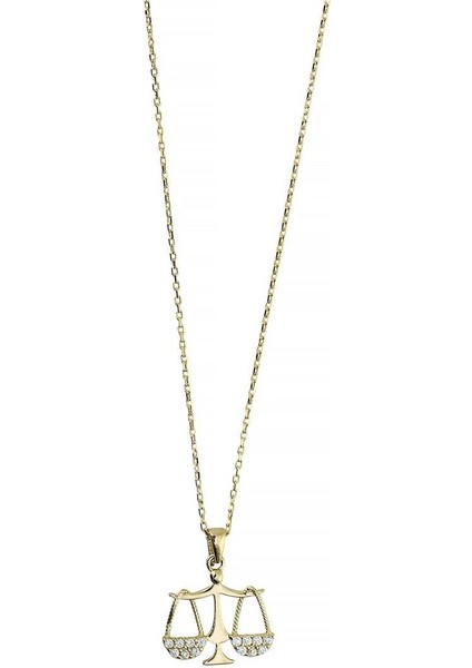 14 Ayar Altın Burç Kolye - 0201270