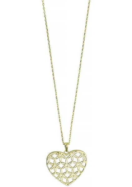 14 Ayar Altın Kalpli Kolye - 0201230