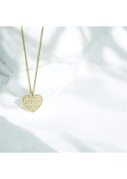 14 Ayar Altın Kalpli Kolye - 0201230 fiyatları