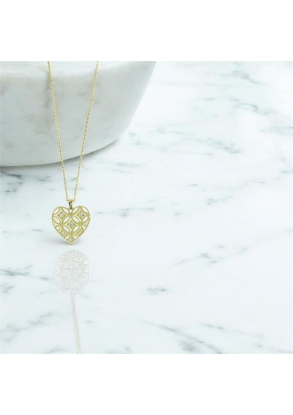 14 Ayar Altın Kalpli Kolye - 0201232 fiyatları