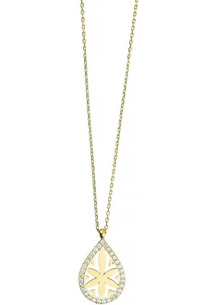 14 Ayar Altın Tasarım Kolye - 0201302