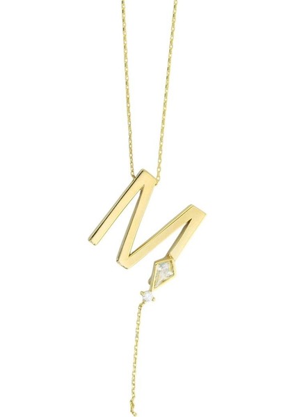 14 Ayar Altın Harfli Kolye - 0196908