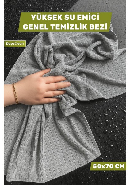 En Büyük Boy Mikrofiber Yer Silme Bezi | Sıkılması En Kolay Genel Temizlik Bezi | 50X70 |
