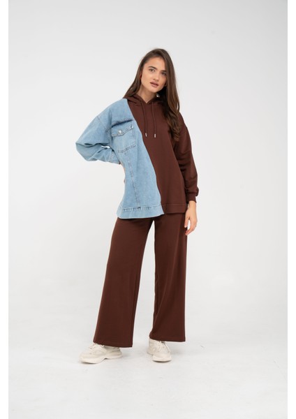 Kapüşonlu Denim Detaylı İkili Takım K1741 indirimleri