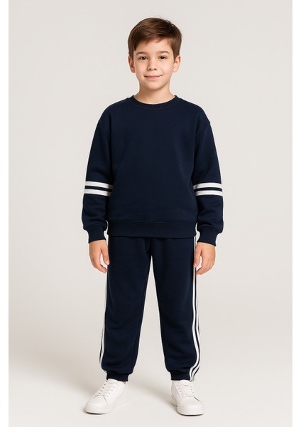Lacivert Çocuk Eşofman Takımı | 2–12 Yaş | Pamuklu, Yumuşak Kumaş, Günlük ve Spor Kullanım