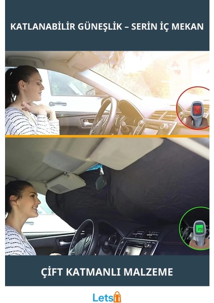 Katlanabilir Ön Cam Araba Güneşliği Uv Koruma ile Serin Tutma