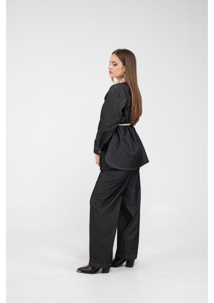 Dikiş Detaylı Kuşaklı Kadın Takım 9002 fırsatları