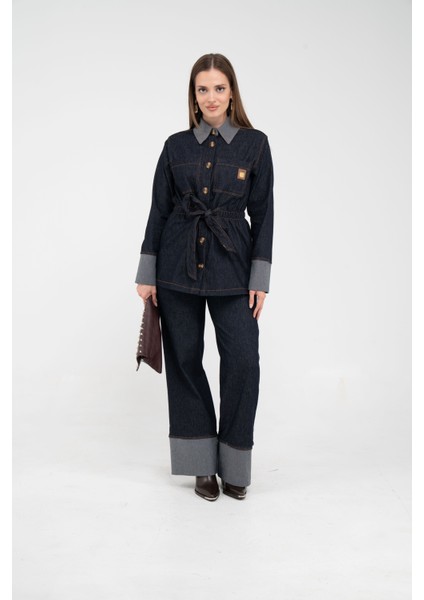 Çift Kumaş Detaylı Kuşaklı Kadın Takım 1759 fiyatları