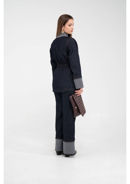 Çift Kumaş Detaylı Kuşaklı Kadın Takım 1759 indirimleri