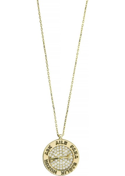 14 Ayar Altın Tasarım Kolye - 0201295