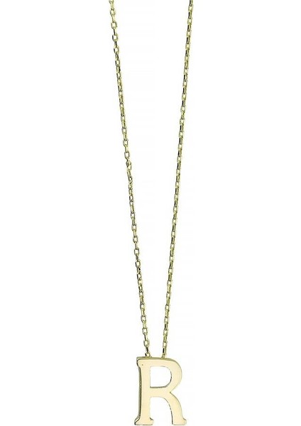 14 Ayar Altın Harfli Kolye - 0201457