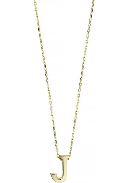 14 Ayar Altın Harfli Kolye - 0201452