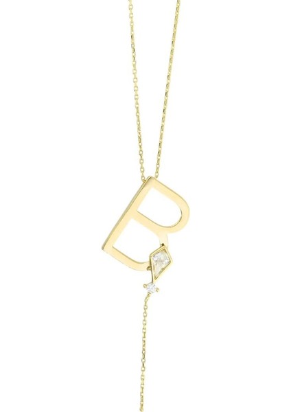 14 Ayar Altın Harfli Kolye - 0196906