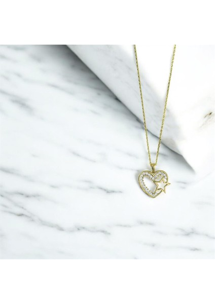 14 Ayar Altın Kalpli Kolye - 0201233 fiyatları