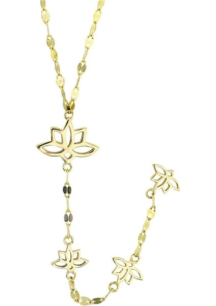 14 Ayar Altın Tasarım Kolye - F005636