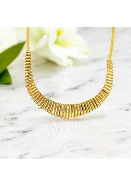 14 Ayar Altın Tasarım Gerdanlık - F005651 fiyatları