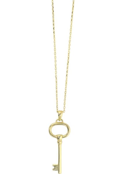 14 Ayar Altın Tasarım Kolye - 0196734