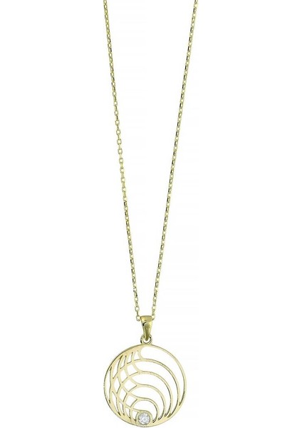 14 Ayar Altın Tasarım Kolye - 0201294