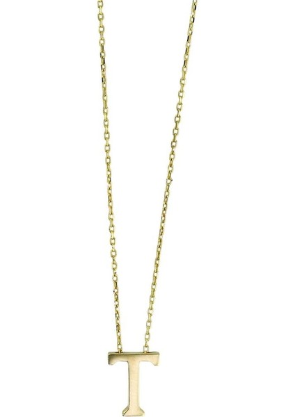 14 Ayar Altın Harfli Kolye - 0199344