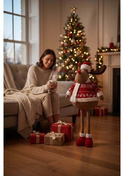 Yeniyıl Peluş Geyik Uzayan Kısalan Figür 50 - 100 Cm. fiyatları