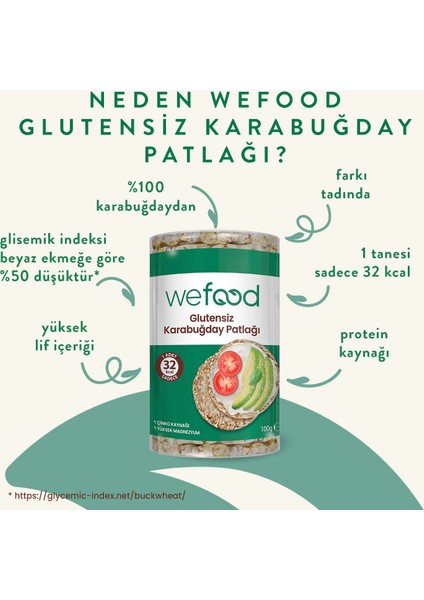 Glutensiz Karabuğday Patlağı 100 gr 5'li 8683347032815 indirimleri