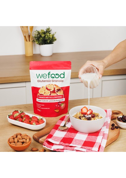 Glutensiz Granola Kırmızı Meyve & Bademli 250 gr indirimleri