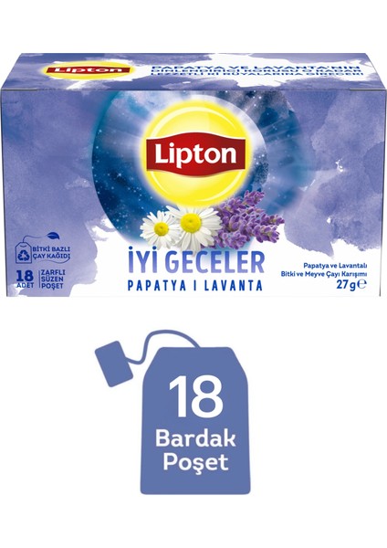Iyi Geceler Papatya ve Lavanta Bitki ve Meyve Çayı Karışımı 18LI